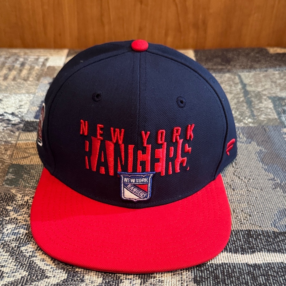New York Rangers Navy and Red Cap